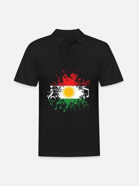 Kurds Music Kurdistan - Men's Polo Shirt - black