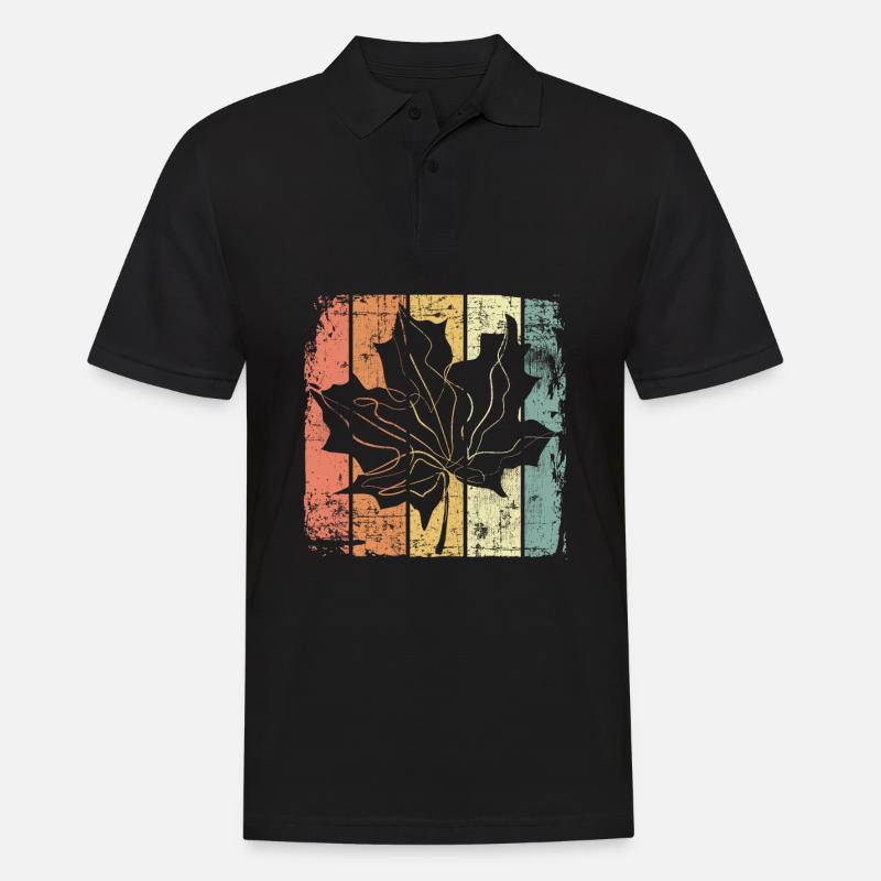 Herbst - Männer Poloshirt - Schwarz