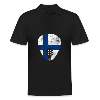 Finlande Guitare - Polo Homme - noir - Devant - Kai (181cm)