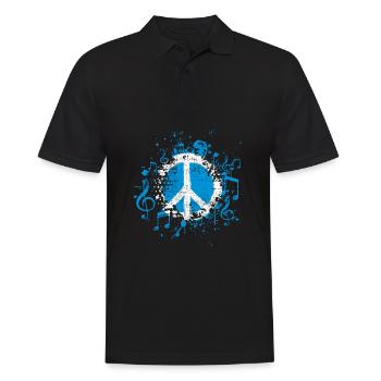 Peace Music Peace - Men's Polo Shirt - black - Front - Kai (181cm)