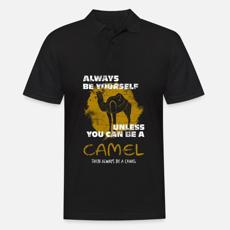 Kamel - Männer Poloshirt - Schwarz