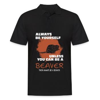 Biber - Männer Poloshirt - Schwarz - Vorne - Kai (181cm)