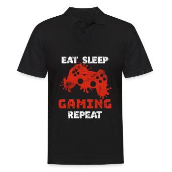 Gaming - Männer Poloshirt - Schwarz - Vorne - Kai (181cm)