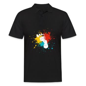 Footprint - Men's Polo Shirt - black - Front - Kai (181cm)