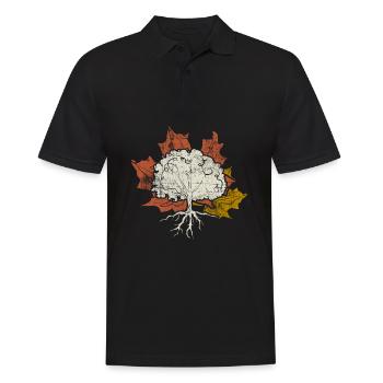 Baum - Männer Poloshirt - Schwarz - Vorne - Kai (181cm)