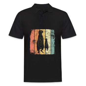meerkat - Men's Polo Shirt - black - Front - Kai (181cm)
