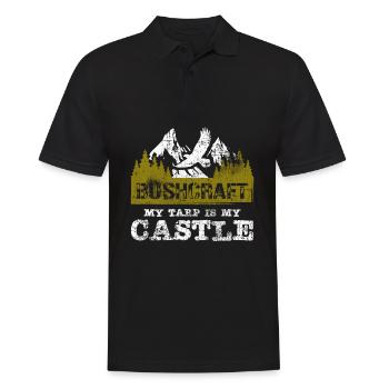 Outdoor Bushcraft - Männer Poloshirt - Schwarz - Vorne - Kai (181cm)