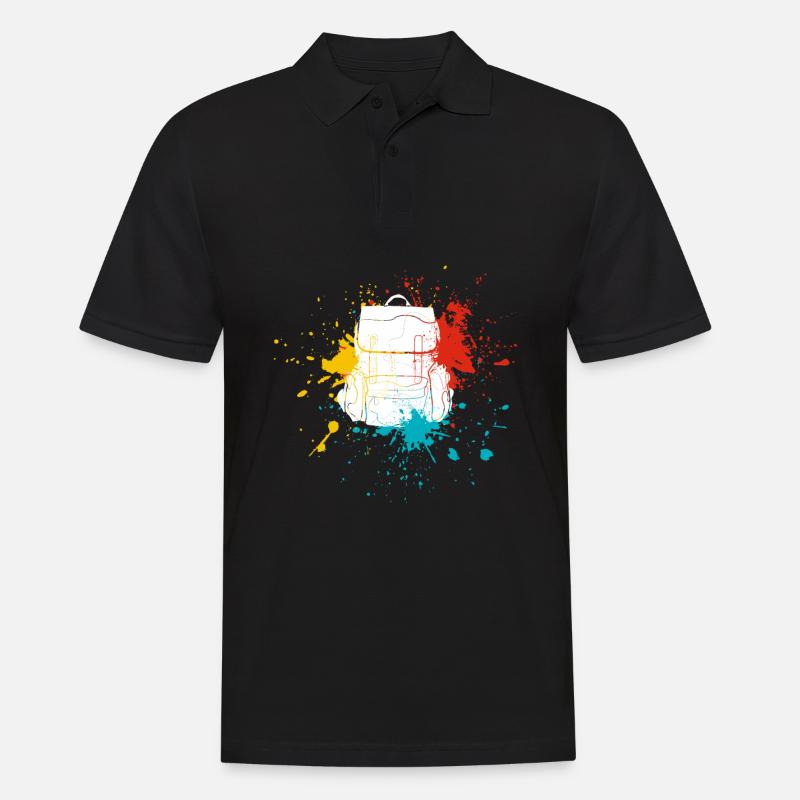 Rucksack - Männer Poloshirt - Schwarz