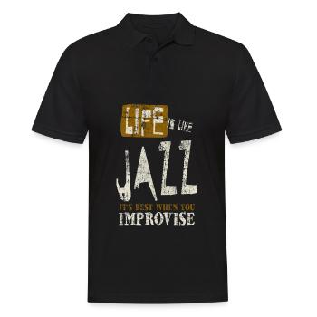 Jazz - Männer Poloshirt - Schwarz - Vorne - Kai (181cm)
