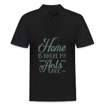 ants - Men's Polo Shirt - black - Front - Kai (181cm)