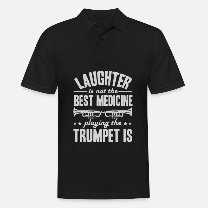 Trompete Trompeter - Männer Poloshirt - Schwarz