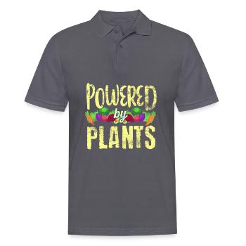 Vegan Sports - Men's Polo Shirt - charcoal grey - Front - Nico (186cm)
