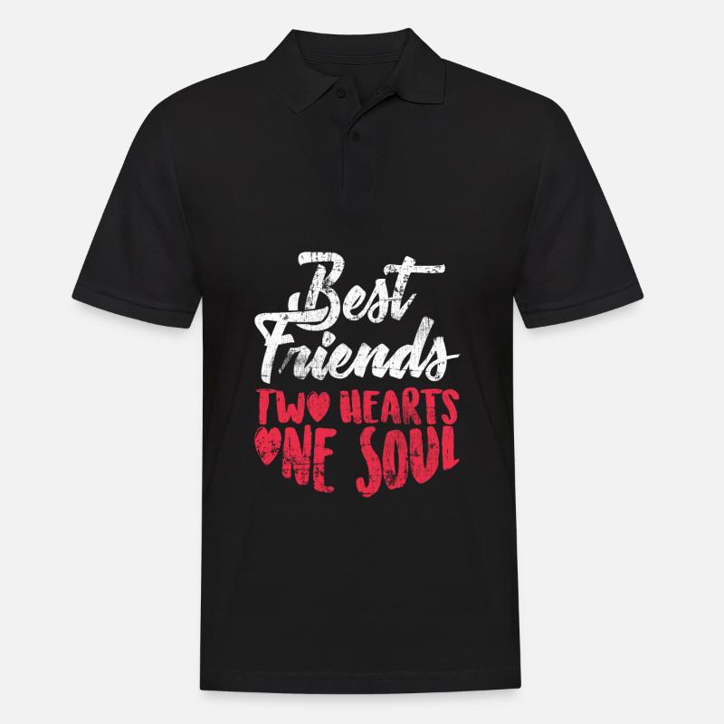 Beste Freunde - Männer Poloshirt - Schwarz