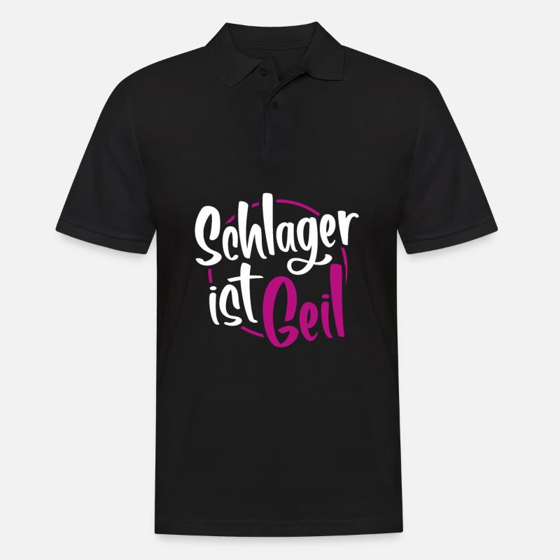 Schlager - Männer Poloshirt - Schwarz