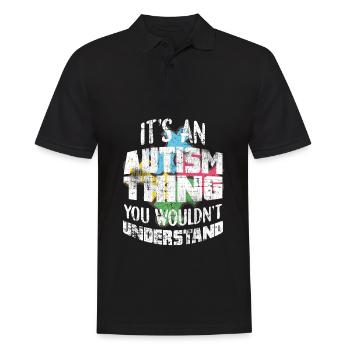 Autismus - Männer Poloshirt - Schwarz - Vorne - Kai (181cm)