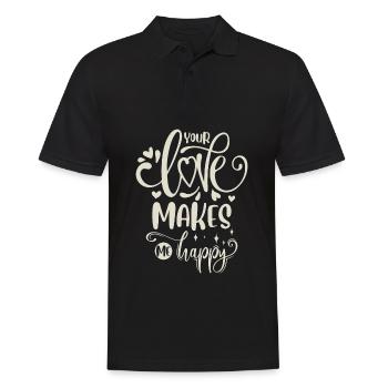 Chère citation - Polo Homme - noir - Devant - Kai (181cm)