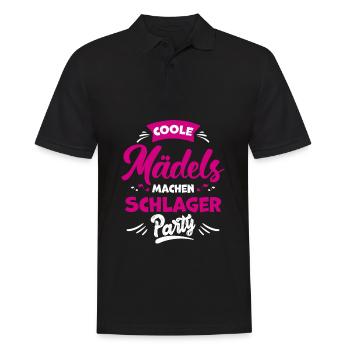 Coole Mädels machen Schlagerparty - Männer Poloshirt - Schwarz - Vorne - Kai (181cm)