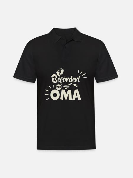 Befördert zur Oma - Männer Poloshirt - Schwarz