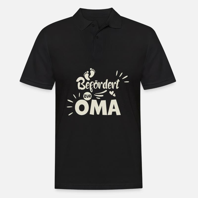 Befördert zur Oma - Männer Poloshirt - Schwarz