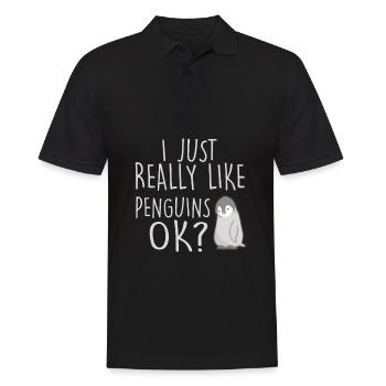 penguin - Men's Polo Shirt - black - Front - Kai (181cm)