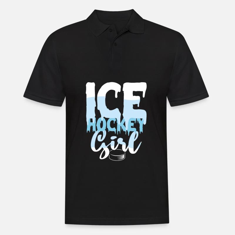 Eishockey Mädchen - Männer Poloshirt - Schwarz