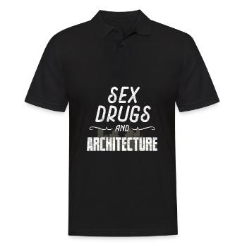 Architekt - Männer Poloshirt - Schwarz - Vorne - Kai (181cm)