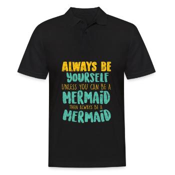 Mermaid - Men's Polo Shirt - black - Front - Kai (181cm)