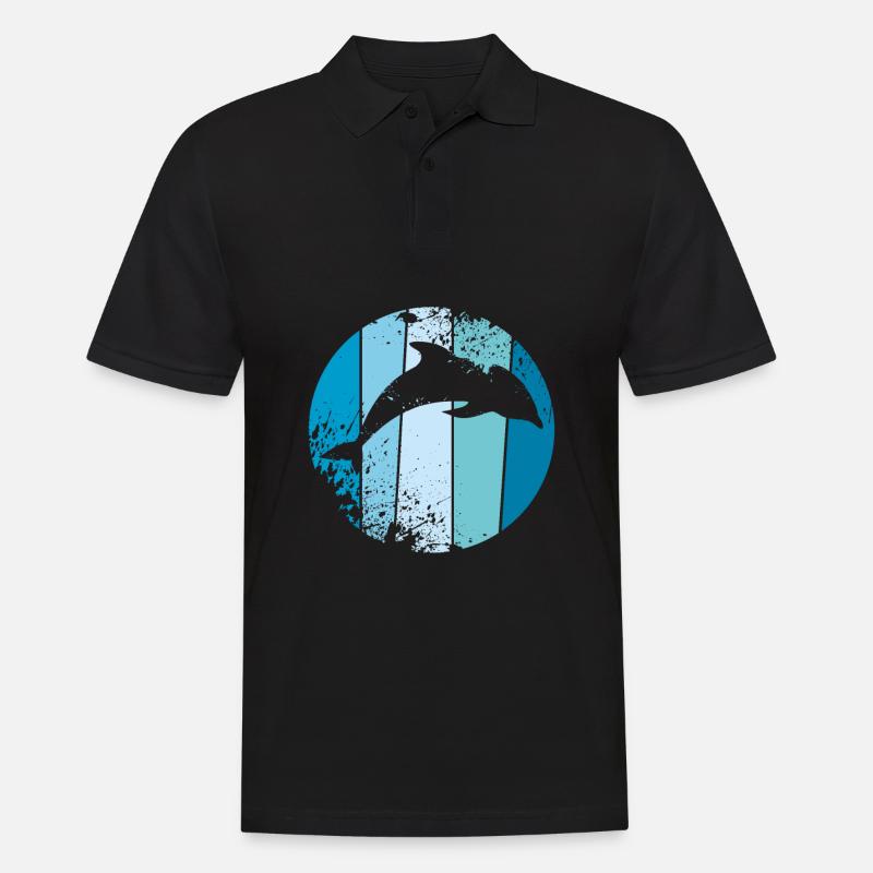 Delfin - Männer Poloshirt - Schwarz