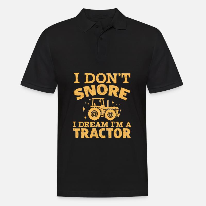 Traktor - Männer Poloshirt - Schwarz