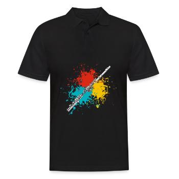 Flute - Men's Polo Shirt - black - Front - Kai (181cm)