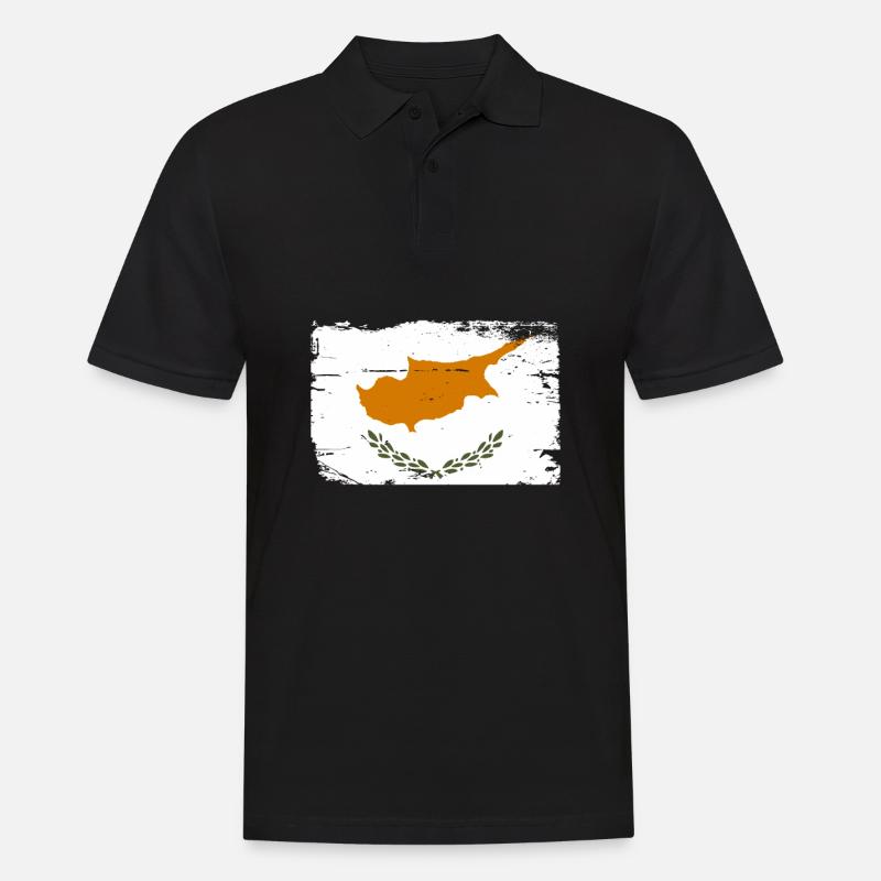 Zypern - Männer Poloshirt - Schwarz