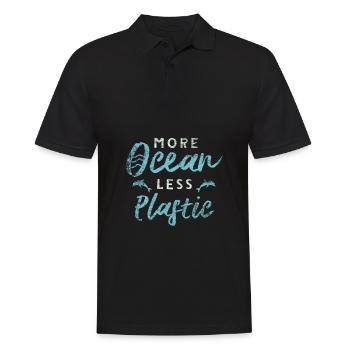 Plastic pollution - Men's Polo Shirt - black - Front - Kai (181cm)