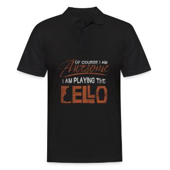 cello - Men's Polo Shirt - black - Front - Kai (181cm)