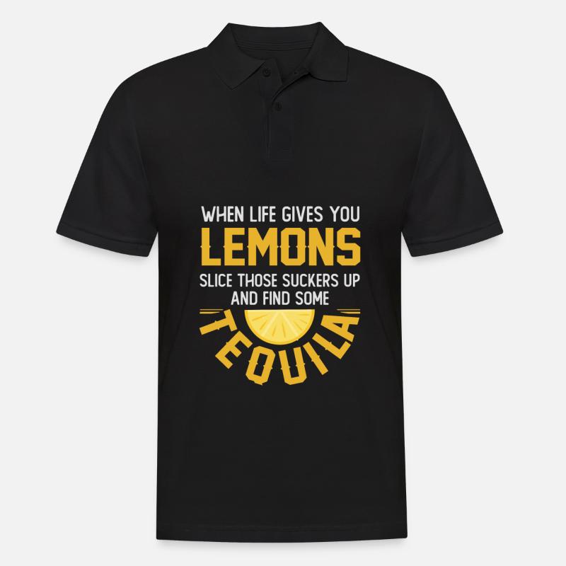 Tequila Trinkspruch - Männer Poloshirt - Schwarz