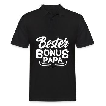 Bonuspapa Bester Stiefvater - Männer Poloshirt - Schwarz - Vorne - Kai (181cm)