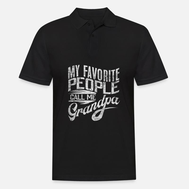 Opa - Männer Poloshirt - Schwarz