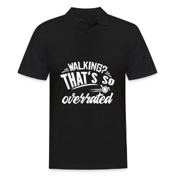 Rollstuhl - Männer Poloshirt - Schwarz - Vorne - Kai (181cm)