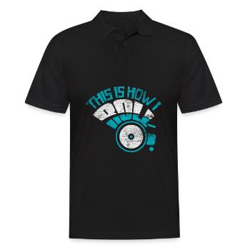 Wheelchair disability wheelchair - Men's Polo Shirt - black - Front - Kai (181cm)