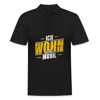 Wohnwagen Wohnmobil - Männer Poloshirt - Schwarz - Vorne - Kai (181cm)