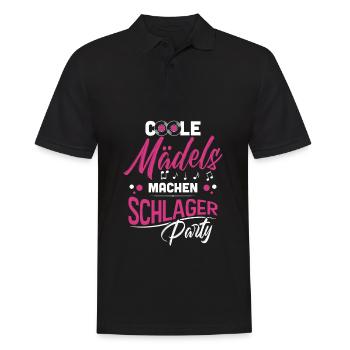 Schlager Mädels - Männer Poloshirt - Schwarz - Vorne - Kai (181cm)