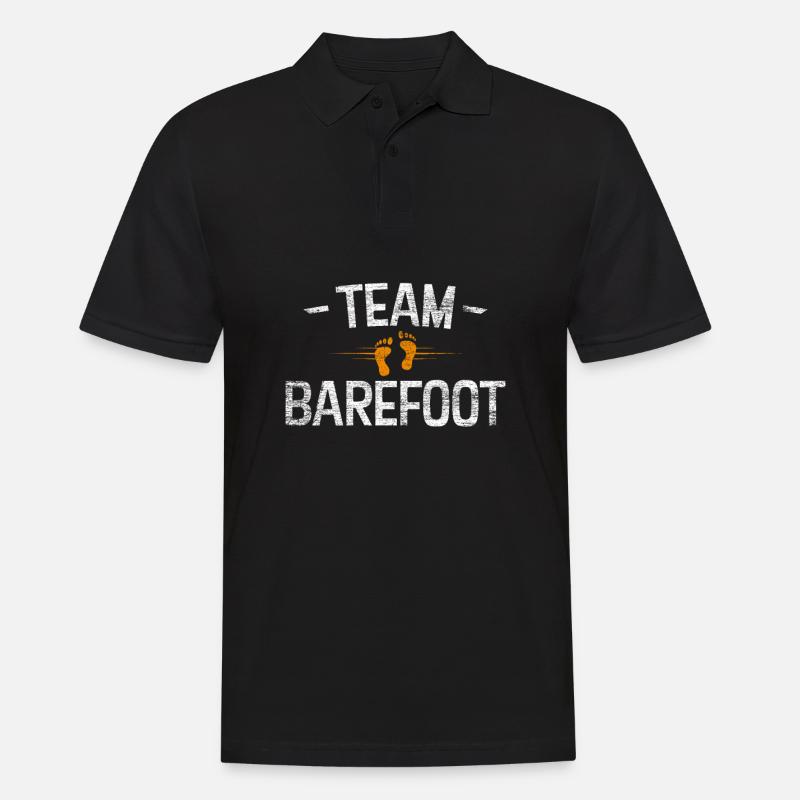 Barfuß Team - Männer Poloshirt - Schwarz