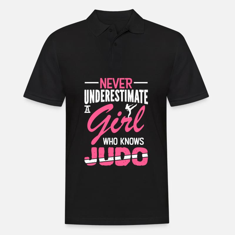 Judo Mädchen - Männer Poloshirt - Schwarz