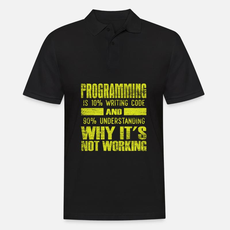 Programmieren - Männer Poloshirt - Schwarz