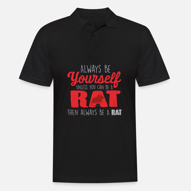Ratte - Männer Poloshirt - Schwarz