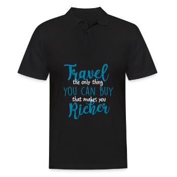 Reisen - Männer Poloshirt - Schwarz - Vorne - Kai (181cm)