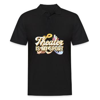 Schauspiel Theater - Männer Poloshirt - Schwarz - Vorne - Kai (181cm)