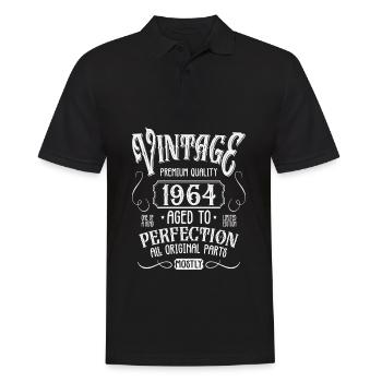 Birthday born in 1964 - Men's Polo Shirt - black - Front - Kai (181cm)