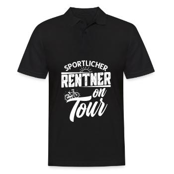 Rente Fahrrad - Männer Poloshirt - Schwarz - Vorne - Kai (181cm)