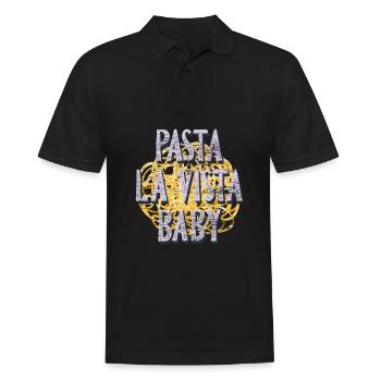Pasta - Männer Poloshirt - Schwarz - Vorne - Kai (181cm)