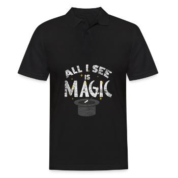 Magic magician - Men's Polo Shirt - black - Front - Kai (181cm)